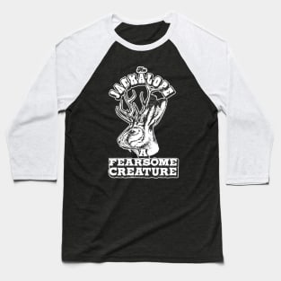 The Jackalope a Fearsome Creature Funny Hunting Jackrabbit, rabbit, Vintage retro Baseball T-Shirt